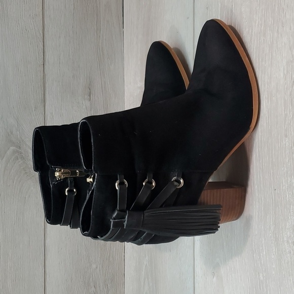 Marc Fisher Women Kadey Ankle Tassel Heels Boots shoes sz 7.5M - Picture 2 of 14